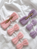 Crochet Bow Tassel Set