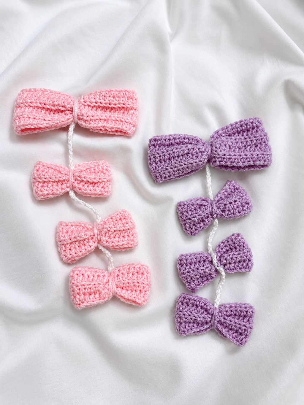 Crochet Bow Tassel Set