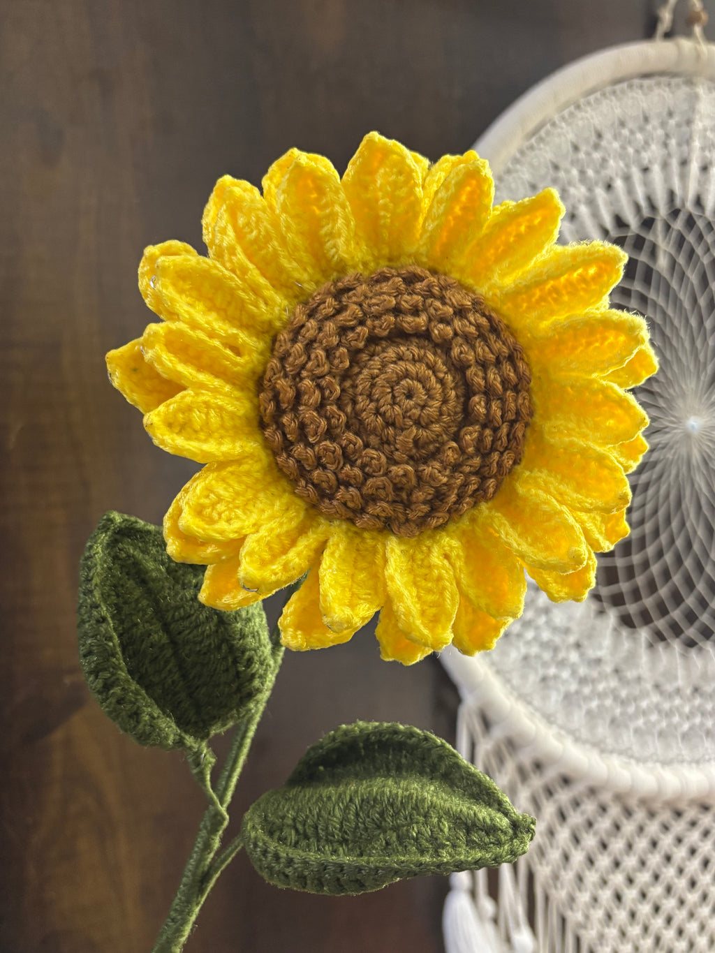 Crochet Sunflower Stand