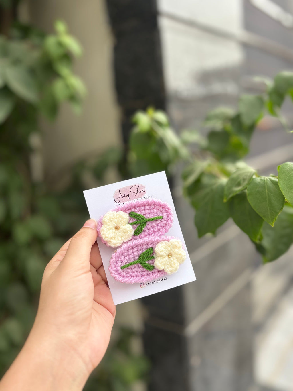Crochet Floral Hair Pin Set
