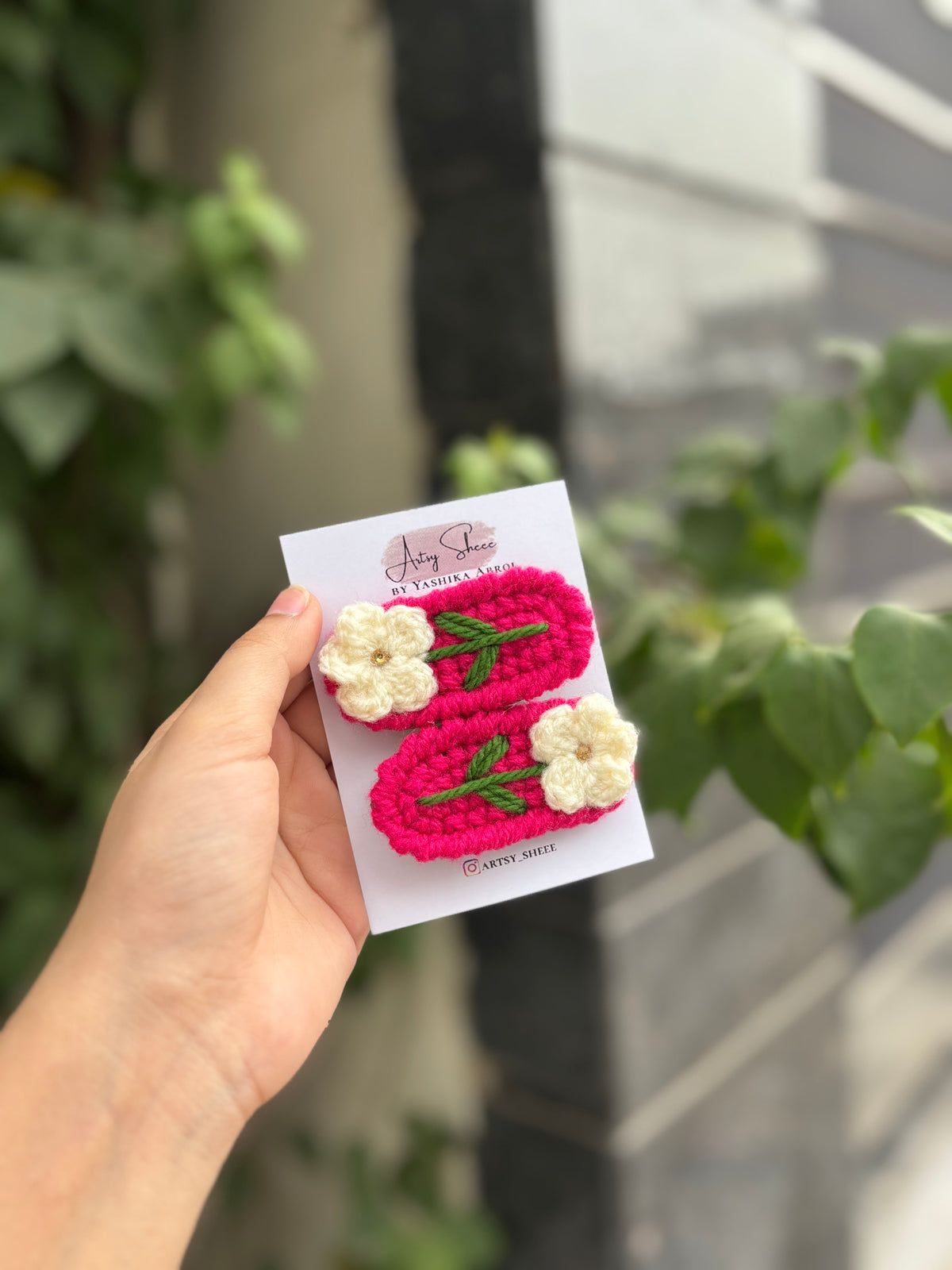 Crochet Floral Hair Pin Set