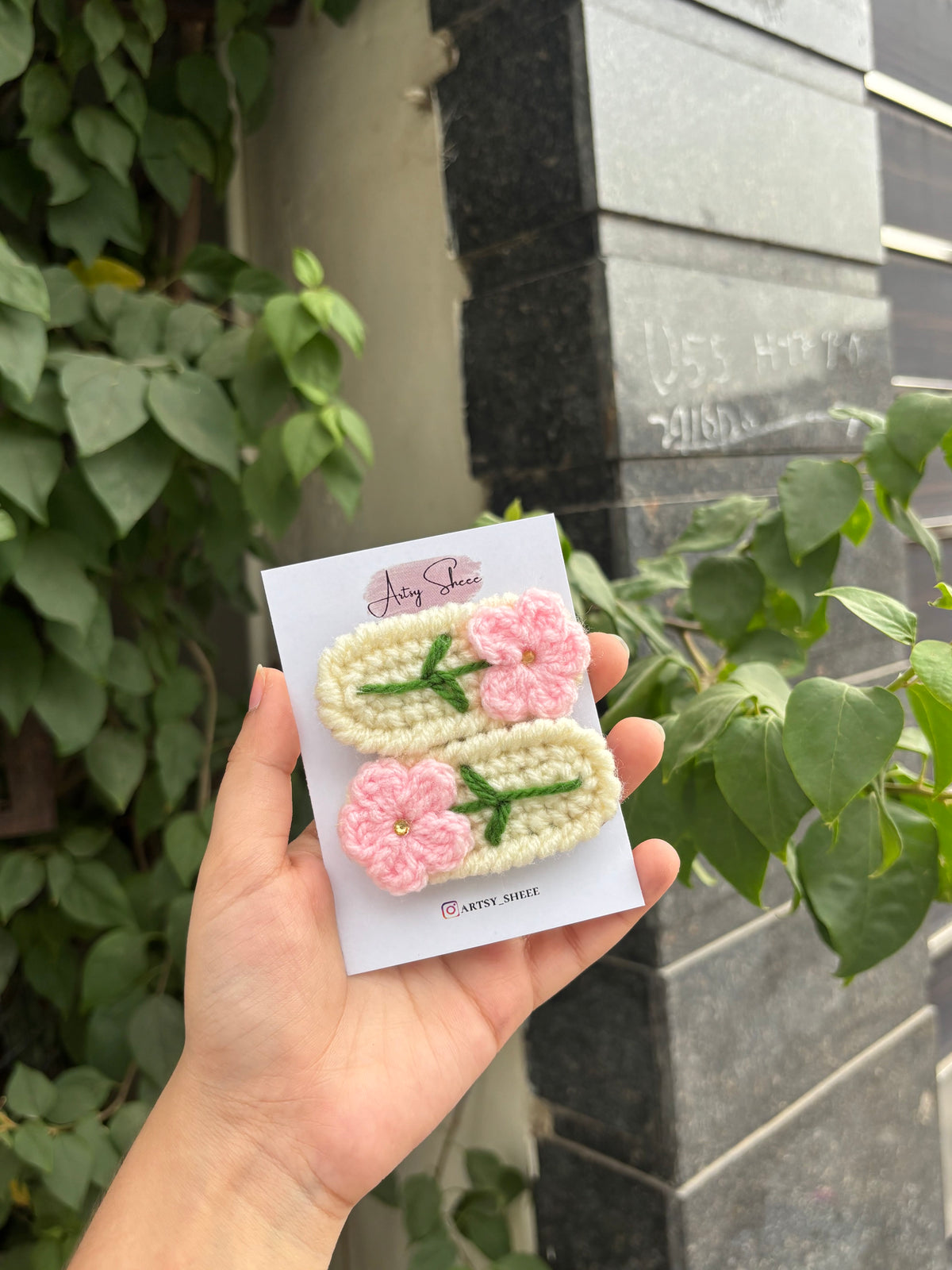 Crochet Floral Hair Pin Set
