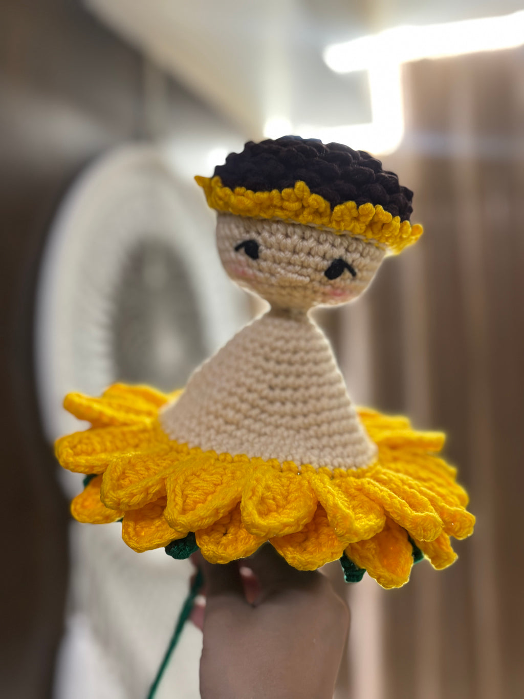 2-in-1 Sunflower Crochet Doll